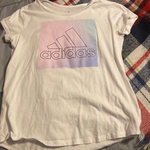 white adidas youth shirt